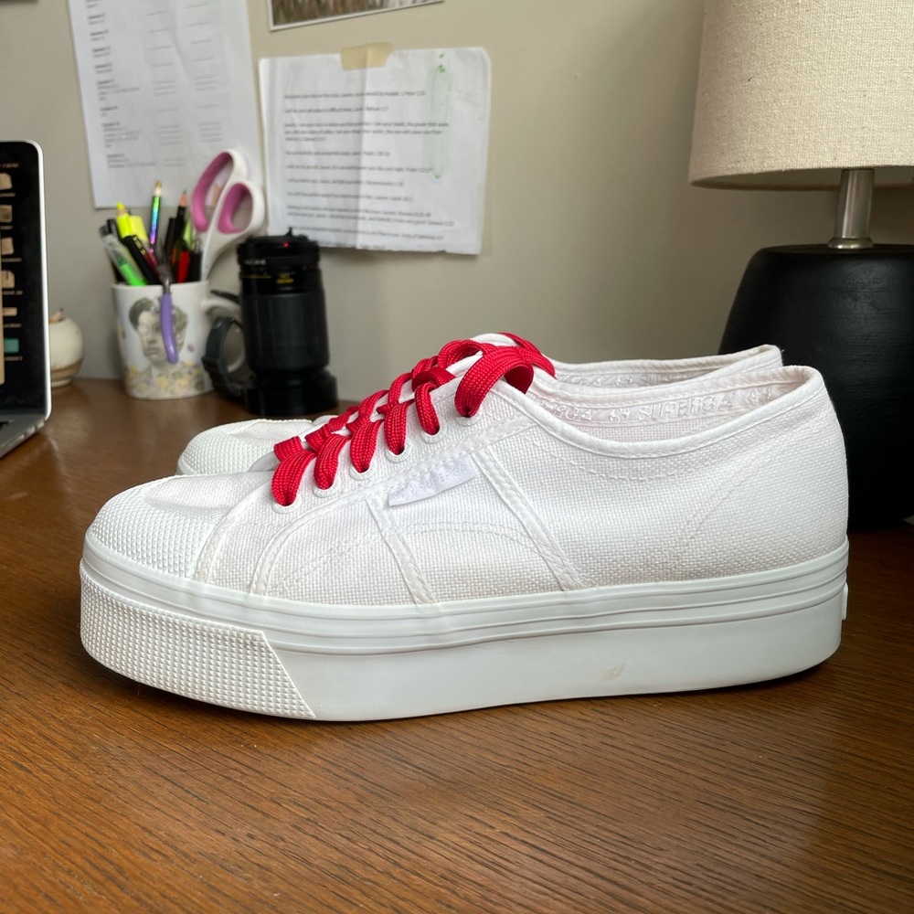 Platform Superga White Sneakers